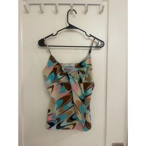 Vintage Y2K Geometric Artsy Tank Top Mermaid Core Summer Concert